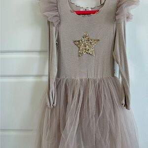 Petite Hailey Ribbes Long Sleeve Tutu Dress